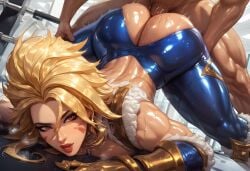 ai_generated female masha_(mobile_legends) mobile_legends mobile_legends:_bang_bang muscular sex sportswear