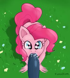 absurd_res anthro bodily_fluids duo equid equine fellatio female friendship_is_magic hi_res kumakum looking_at_viewer male mammal my_little_pony oral penile pinkie_pie_(mlp) sex solo_focus straight_hair