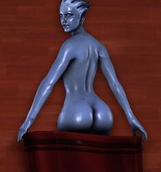 1girls 3d anus asari ass break_the_internet dat_ass female kim_kardashian liara_t'soni ltr300 mass_effect parody posing solo source_filmmaker