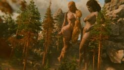 1boy 1girls 2girls 3d big_breasts blonde_female blonde_hair blonde_hair_female breasts clothed clothed_male female female_focus freya_(god_of_war) functionally_nude functionally_nude_female giant_female giant_woman giantess god_of_war god_of_war_ragnarok goddess height_difference jessicagts looking_down looking_down_at_another macro macro_female milf multiple_females multiple_girls red_hair red_head redhair sif_(god_of_war) size_difference