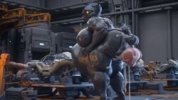 3d cumflation female_spartan_(halo) giantess gigantic_penis gigantic_testicles halo_(series) hyper_balls larger_female odst runn1non spartan_(halo) stomach_bulge