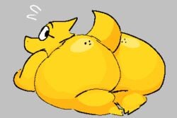 1girls alphys ass big_ass disksystems female lying morbidly_obese nude tagme undertale