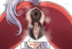 1girls ai_generated animal_genitalia female gold_ship_(umamusume) hairy_pussy horse_girl horse_pussy_on_humanoid low-angle_view pov puffy_anus puffy_pussy pussy pussy_juice pussy_juice_drip renz3n ripped_clothing umamusume