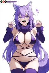 1girls ai_generated big_breasts big_breasts bikini breasts breasts breasts breasts curvy cute dog_ears dog_girl doggirl female female female_focus female_only highres hips huge_boobs huge_breasts kemonomimi light_skin light_skinned_female long_hair patreon_username petgirl petite purple_ears purple_eyes purple_hair purple_tail thick_thighs thighs tori toriwoofs watermark wavy_hair white_skin white_skinned_female wide_hips wolf_ears