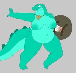 1girls anthro breasts chubby createfreakur crocodile female nude scalie tagme