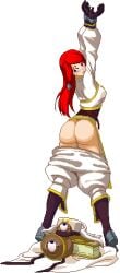 ass blazblue boxman pants_down sprite tsubaki_yayoi