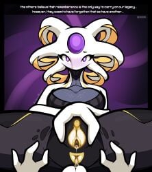 1girls 3_fingers 4_arms 4_hands alien alien_girl anus ass blush breasts clitoris clothed clothed_female dark_skin dialogue dialogue_box female forehead_jewel lamorn legs_apart looking_at_viewer metroid metroid_prime metroid_prime_4:_beyond pale_skin purple_eyes pussy pussy_juice ripped_clothing ripped_pants signature solo spread_legs spread_pussy spreading tentacle text theidiotmuffin torn_clothes torn_clothing vagina wet_pussy yellow_anus yellow_pussy