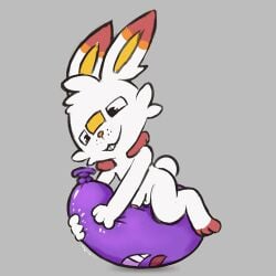 animated badipoki balloon_fetish cotton_tail generation_1_pokemon generation_8_pokemon gengar genitals humping low_res male nintendo penis pokemon pokemon_(species) scorbunny solo