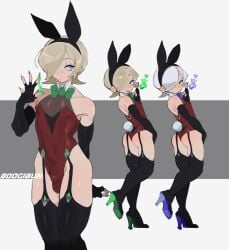 ash_crimson boogibun bunnysuit femboy king_of_fighters pinup snk