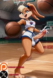 1futa abdomen ai_generated balls basket basketball basketball_uniform big_penis breasts breasts_out bunny_girl cock cum dick dickgirl erection eyes furry furry_breasts furry_only futa_only futanari hair huge_cock indoors legs lola_bunny long_hair looking_at_viewer looney_tunes low-angle_view medium_breasts naked_female nipples nude nude_futanari nudity penis solo uncensored viewed_from_below