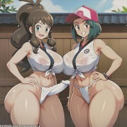 1futa 1girls ai_generated ass ass big_ass big_breasts big_butt breasts erection erection_under_clothes erection_under_loincloth fundoshi fundoshi_futanari fundoshilover101 futanari hilda_(pokemon) huge_ass huge_breasts huge_butt nintendo pokemon