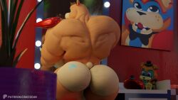 1boy 1male 2024 3d 3d_(artwork) 3d_model anthro anthro_focus anthro_only anthro_solo ass ass ass_focus bear big_ass big_butt bigger_male bubble_ass bubble_butt butt_focus codans detailed_background digital_media_(artwork) five_nights_at_freddy's five_nights_at_freddy's:_security_breach focus focus_on_ass glamrock_freddy_(fnaf) male male_anthro male_focus male_only mammal mammal_humanoid rear_view scottgames shoulder_pads solo solo_anthro solo_focus solo_in_panel solo_male solo_male steel_wool_studios ursid