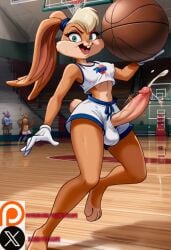 1futa abdomen ai_generated balls basket basketball basketball_uniform big_penis breasts breasts_out bunny_girl cock cum dick dickgirl erection eyes furry furry_breasts furry_only futa_only futanari hair huge_cock indoors legs lola_bunny long_hair looking_at_viewer looney_tunes low-angle_view medium_breasts naked_female nipples nude nude_futanari nudity penis solo uncensored viewed_from_below