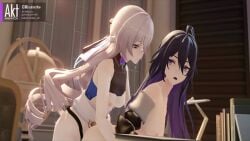 akt animated bronya_rand female honkai:_star_rail honkai_(series) seele_(honkai:_star_rail) tagme video yuri