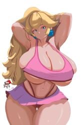 1girls breast_focus curvy huge_breasts looking_at_viewer mario_(series) massive_breasts princess_peach rodgewp tagme voluptuous