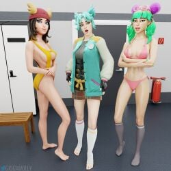 3d 3girls ass breasts feet femele fortnite giocamolly jade_(fortnite) oiled_skin outerwear skye_(fortnite) swimsuit tropical_punch_zoey underwear wet_skin zoey_(fortnite)