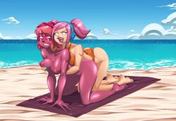 2girls big_ass big_breasts big_thighs breasts crossover curvaceous curvy curvy_figure digital_media_(artwork) female hips hourglass_figure huge_ass huge_breasts huge_thighs large_ass large_breasts large_thighs legs mature mature_female miss_heed_(villainous) omiiverse sega slim_waist space_channel_5 thick thick_hips thick_legs thick_thighs thighs ulala villainous voluptuous waist wide_hips wide_thighs