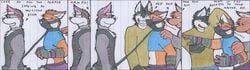 4boys blush cage canine cock_cage collar color crossdressing cuffs darren domination dress forced fox furry furry_only gag gay girly halo halowolf humiliation interspecies lead leash male male_only mammal master multiple_males muzzle_(object) muzzled penis public red_fox ren shy sketch slave submissive wolf wolfoxx