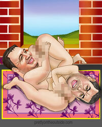 2boys 69 69_position adam_sandler censored chuck_levine i_now_pronounce_you_chuck_and_larry kevin_james larry_valentine male_only mosaic_censoring nude pixelated pointless_censoring questionable_anatomy spread_legs yaoi