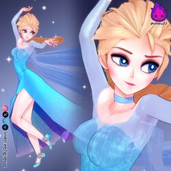 1girls 3d blonde_hair blue_eyes disney disney_princess elsa_(frozen) frozen_(film) gumroad gumroad_username human igneuzz pale_skin tagme white_skin