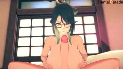 1boy 1girls 3d animated big_ass big_breasts big_butt big_penis boobjob breasts female genshin_impact glasses hentaiparade koikatsu moaning nipples paizuri pov sound tagme video xianyun_(genshin_impact)