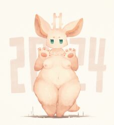 1girls 2024 anthro anthro_only breasts chubby chubby_female cream_body cream_fur dragon dragon_girl dragon_horns dragon_tail female female_only green_eyes holidays horns inner_ear_fluff medium_breasts navel new_year nipples overweight pawpads philo596 pussy subtle_pussy tail