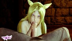 3d between_legs blonde_female blonde_hair blonde_hair_female blowjob cat_ears cat_girl cat_humanoid catgirl fellatio final_fantasy final_fantasy_xiv golden_eyes looking_at_partner looking_at_viewer looking_pleasured looking_up makeup male/female miqo'te naked naked_female nude nude_female oral oral_sex penis penis_in_mouth pov pov_blowjob pov_eye_contact riaykuras_playground sucking sucking_penis ultraviira_donnerauge warrior_of_light_(final_fantasy_xiv)