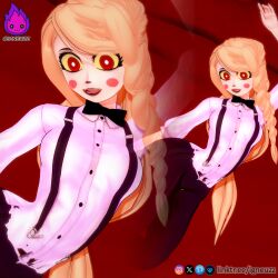 blonde_hair charlie_morningstar_(hazbin_hotel) demon demon_girl female hazbin_hotel igneuzz lingerie lingerie_only tagme