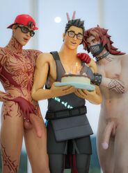 3boys fortnite gay lucien_west male_focus male_only martistot nude presenting yaoi