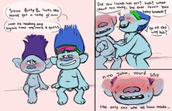 2boys artist_request branch_(trolls) brother brothers bzcest comic dreamworks duo gay hi_res humanoid incest incestuous_fantasy john_dory_(trolls) male male/male no_humans non-human sibling troll trolls_(film) trolls_band_together universal_studios yaoi