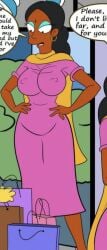 brown_skin croc_(artist) indian_female manjula_nahasapeemapetilon married_woman pink_dress the_simpsons