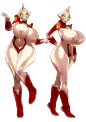 alien alien_girl alien_humanoid breasts erect_nipples galactic_art large_breasts nipples original original_character thick_thighs thighs ultraman_(franchise) ultrawoman