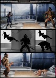 before_rape defeated_heroine erection fight goro kitana kitana_(mk11) monster mortal_kombat raped_by_enemy raped_by_monster raped_superheroine size_difference slim_waist