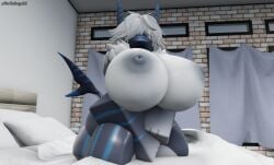 3d areolae bed big_breasts breasts furry nipples roblox robloxian sexyfur shark shark_girl shark_tail tagme tagme_(artist) uwu