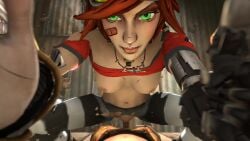 animated borderlands borderlands_2 bouncing_breasts breasts consistent_pov cowgirl_position exposed_breasts gaige_(borderlands) giver_pov green_eyes looking_at_viewer male_pov pov red_hair sfm skeletron27 sound source_filmmaker tagme twintails video