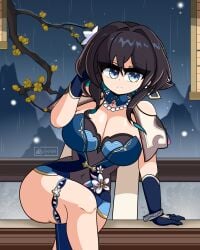 1girls breasts female female_only honkai:_star_rail kafein ruan_mei_(honkai:_star_rail) tagme thighs