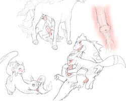 anal anal_sex animal_genitalia autofellatio balls bestiality blush cum cum_in_ass cum_in_own_mouth cum_inside eeveelution erection fellatio feral feral_on_feral feraligatr furry furry_only gay horsecock internal male male_rapidash male_umbreon monochrome nintendo oral oral_sex penetration penis pokemon pokemon_(species) raichu rapidash sex snivy umbreon yang738 zoophilia