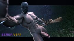 dead_by_daylight dissenter3d male_focus male_only mask penis presenting solo the_trapper