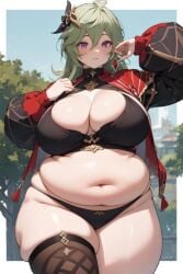 1female 1girls ai_generated bbw belly big_belly breasts chubby chubby_female collei_(genshin_impact) exposed_belly exposed_belly_button exposed_fat_belly fat fat_female fat_girl fat_woman female female_focus female_only genshin_impact green_hair green_hair_female hoyoverse light-skinned_female light_skin mihoyo mihoyo_technology_(shanghai)_co._ltd. obese obese_female overweight overweight_female solo solo_female solo_focus sumeru_girls thick_thighs thighs wide_hips