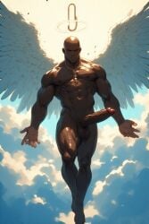 ai ai_generated angel angel_wings black church cock cross crucifix dick male male_only mb mbe paperclip penis spl