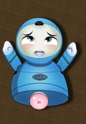blush body_swap fleshlight lube m3gan m3gan_(film) m3gan_2.0 moxie moxxi_(artist) orgasm_face robot screen_face tongue_out