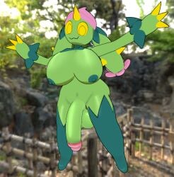 1_horn 2024 3_claws 3d_(artwork) :3 anthro areola balls big_balls big_breasts big_penis breasts cactus cactus_creature claws clothing digital_media_(artwork) elemental_creature fanfurry featureless_feet feet flora_fauna flower flower_(anatomy) forehead_horn futa_anthro futanari generation_5_pokemon genitals glans glistening glistening_balls glistening_breasts glistening_genitalia glistening_penis glistening_thighs green_areola green_balls green_body green_breasts green_nipples green_penis half-erect headgear headwear horn huge_breasts humanoid_genitalia humanoid_penis intersex intersex_anthro looking_at_viewer maractus navel nintendo nipples paprika_(miso_souperstar) penis photo_background photography_(artwork) pink_clothing pink_flower pink_glans pink_headgear pink_headwear plant pokemon pokemon_(species) smile solo spikes spikes_(anatomy) yellow_claws yellow_eyes yellow_horn yellow_sclera yellow_spikes