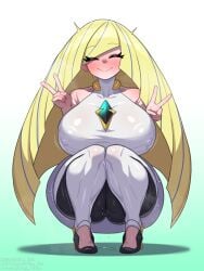 lusamine (pokemon) from game freak by painting fish