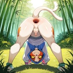 ai_generated anthro ass at balls biceps big blush body cum ejaculation epic_games erection eyes feline fortnite furry gay generalanthro hand head hoodie in looking male male/male mouth muscular no nude nyanja_(fortnite) on only open penetrated penetration penis pupils smile toned viewer wink winking yellow