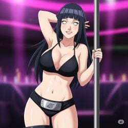 ai_generated bikini breasts cleavage female hyuuga_hinata looking_at_viewer