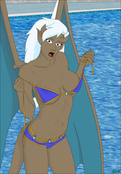 bikini bikini_top breasts delilah_(gargoyles) disney fab3716 female gargoyles pool solo