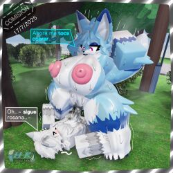 1boy 1girls 3d comission female furry hesneyr_kamu male roblox robloxian sharkyfur tagme