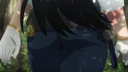 1080p 1girls ass ass_focus black_hair blush clothed clothed_female clothing female female_focus female_only long_hair looking_back nagi_arato ruri_rocks sole_female solo solo_female solo_focus sound video walking