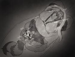 absurd_res ailurid alley anthro armpit_hair ass barrel_(lustful_desires) bodily_fluids body_hair duo genitals hi_res human human_on_anthro humanoid_genitalia humanoid_penis interspecies lustful_desires male male/male male_human mammal mayku moobjob moobs musk musk_clouds musky_penis nipple_piercing nipples overweight overweight_male penis piercing pubes red_panda slightly_chubby slightly_chubby_male sweat sweaty_body tao_(lustful_desires) text