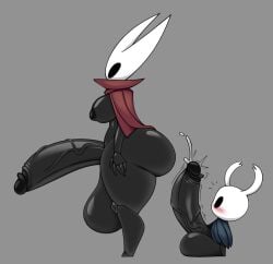 2025 2_horns 5_fingers absurd_res areola arthropod ass balls big_balls big_butt big_penis biped black_areola black_balls black_breasts black_butt black_eyes black_glans black_nipples black_penis blush bodily_fluids breasts brother_(lore) brother_and_sister_(lore) cloak clothing duo erection fingers genital_fluids genitals glans grey_background gynomorph half_brother_(lore) half_sister_(lore) hi_res hollow_knight horn hornet_(hollow_knight) huge_balls huge_cock humanoid_genitalia humanoid_penis intersex looking_at_another male metuloser404 motion_lines nipples penis precum sibling_(lore) side_view simple_background sister_(lore) standing team_cherry the_knight_(hollow_knight) vein vessel_(species)